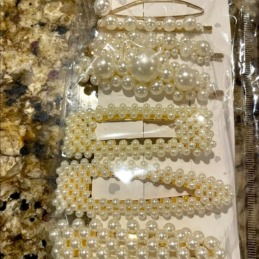 New pearl barrettes